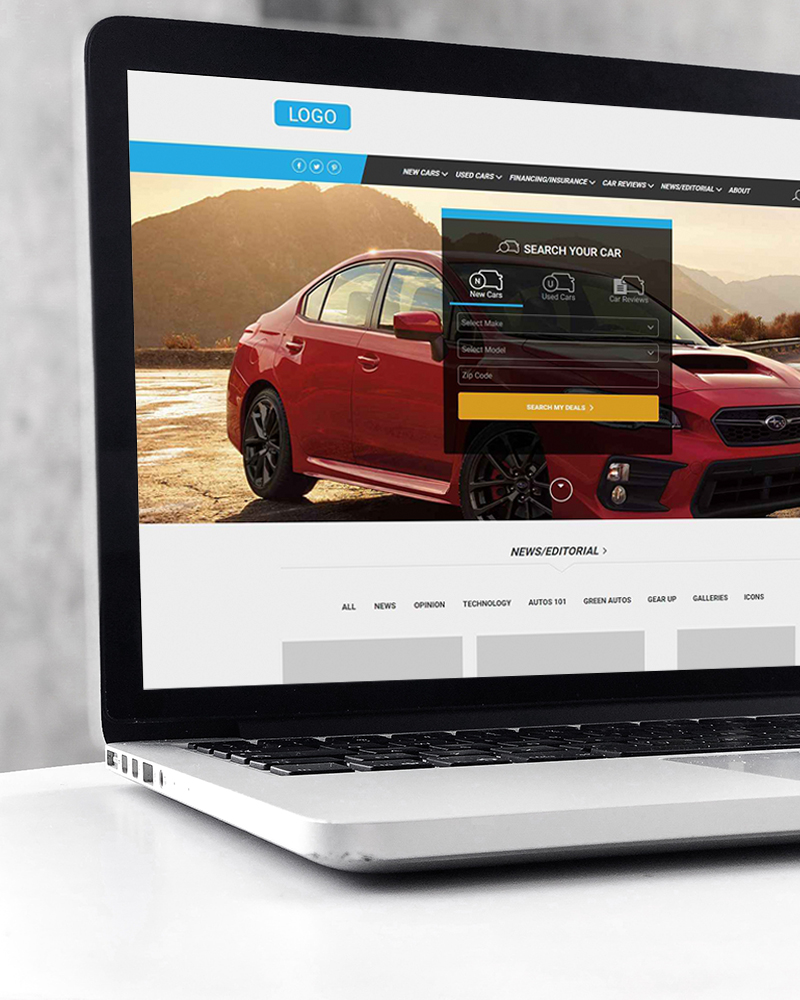 automotive homepage preview